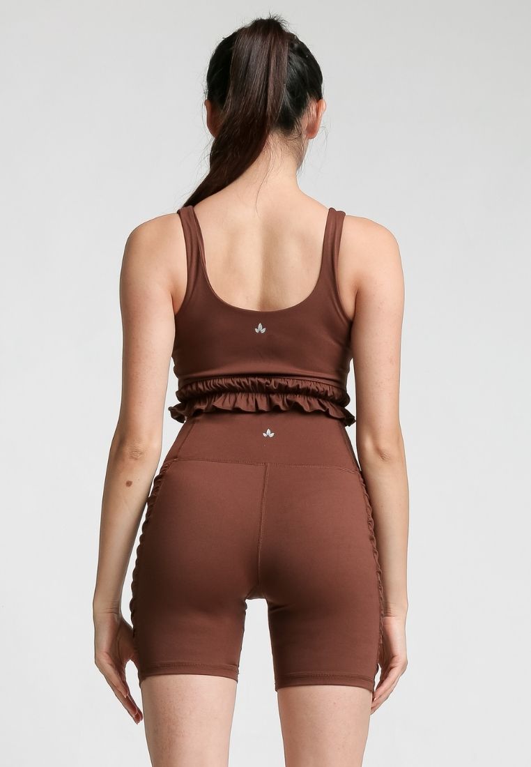 Nakd Lux Sueded Ruched Crop Top Bra