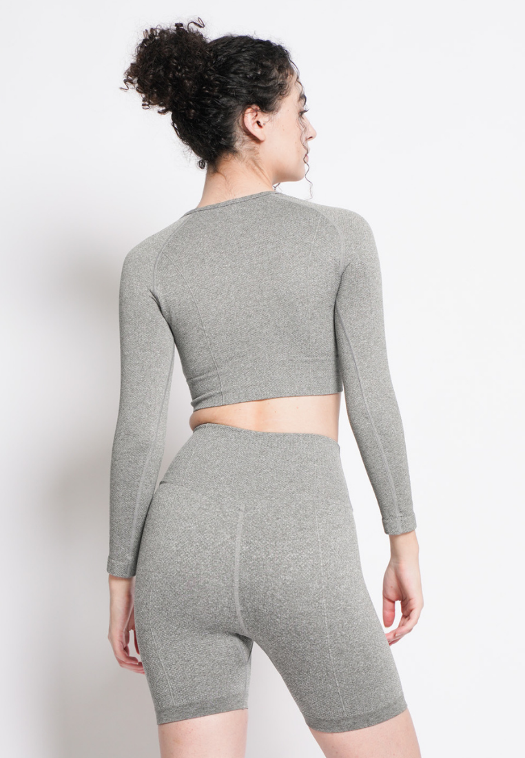 Athena Collection: Premium Non-Padded Long Sleeves Cropped Top