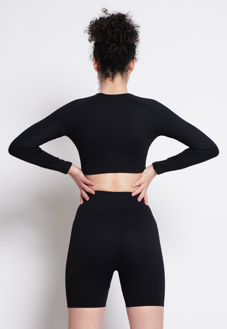 Athena Collection: Premium Non-Padded Long Sleeves Cropped Top