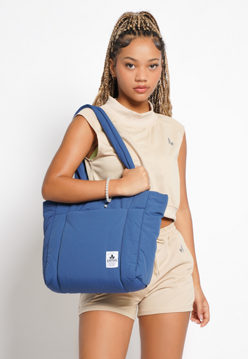 Lightweight Puffer Quilted Laptop and Gym Tote Bag