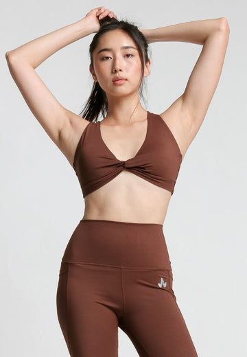 Nakd Lux Sueded Twist Front Sports Bra