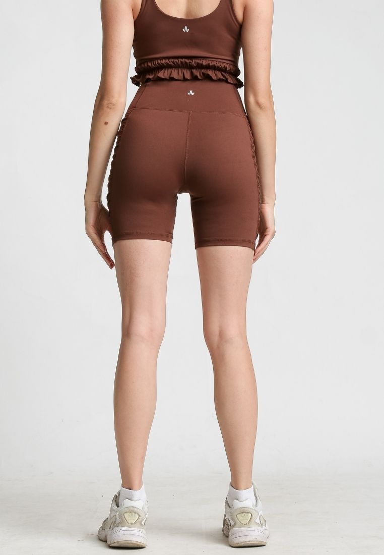 Nakd Lux Sueded Ruched Biker Shorts