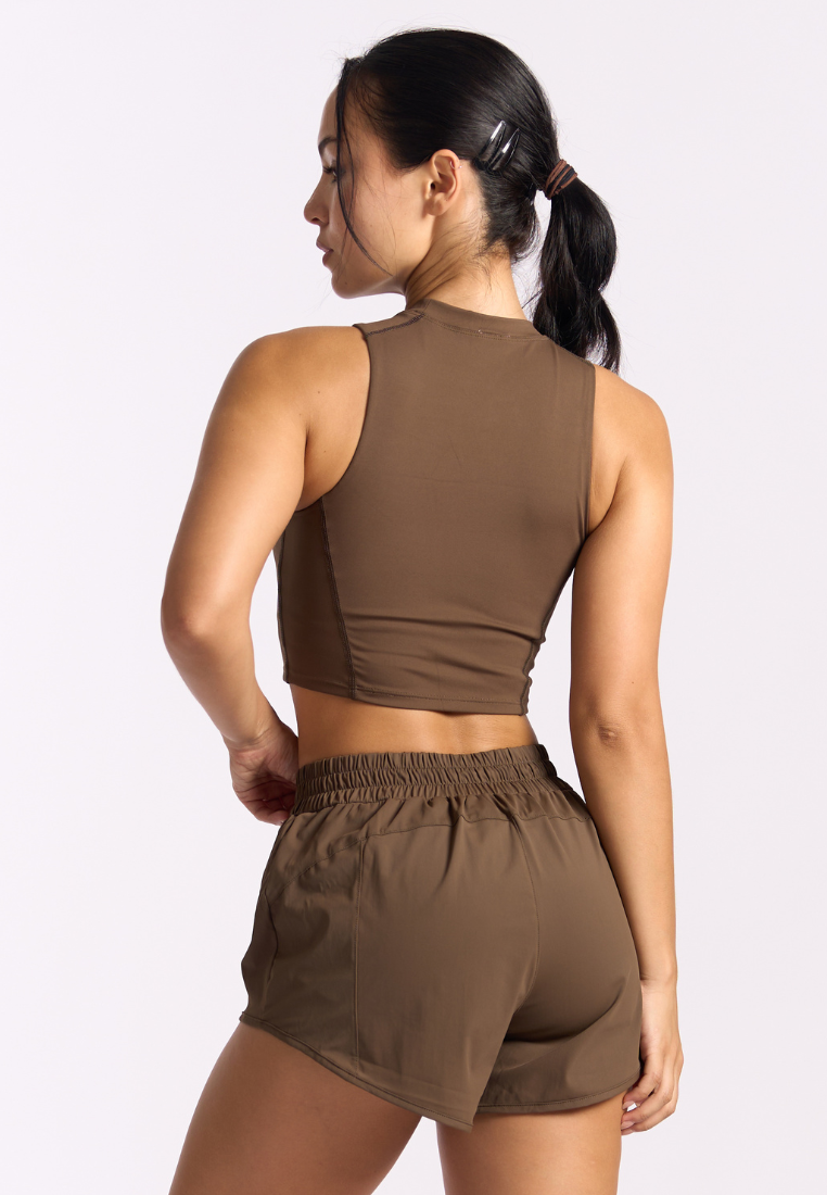 Selena Sports Halter Neck Cropped Top