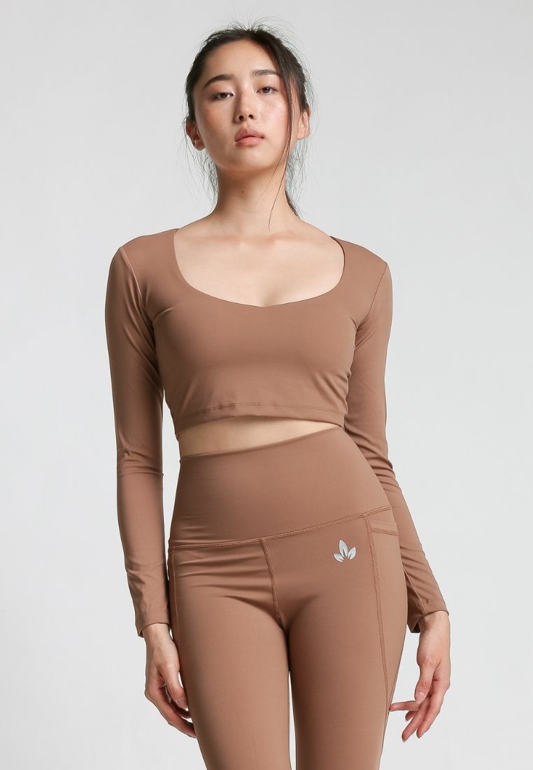 Nakd Lux Sueded Longsleeve Bra Top