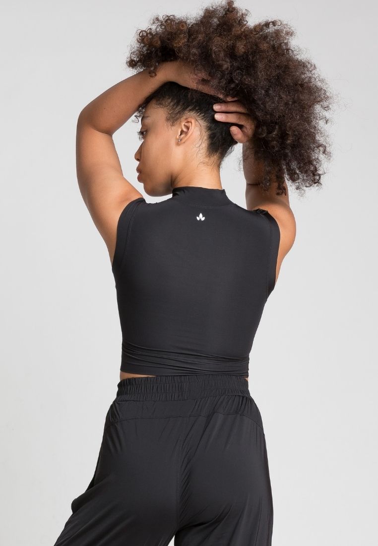 Leone Mock Neck Crop Top Bra