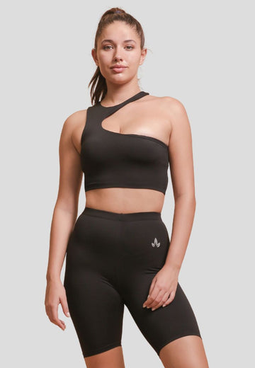 Dani Halter Neck Sports Bra and Biker Shorts Set