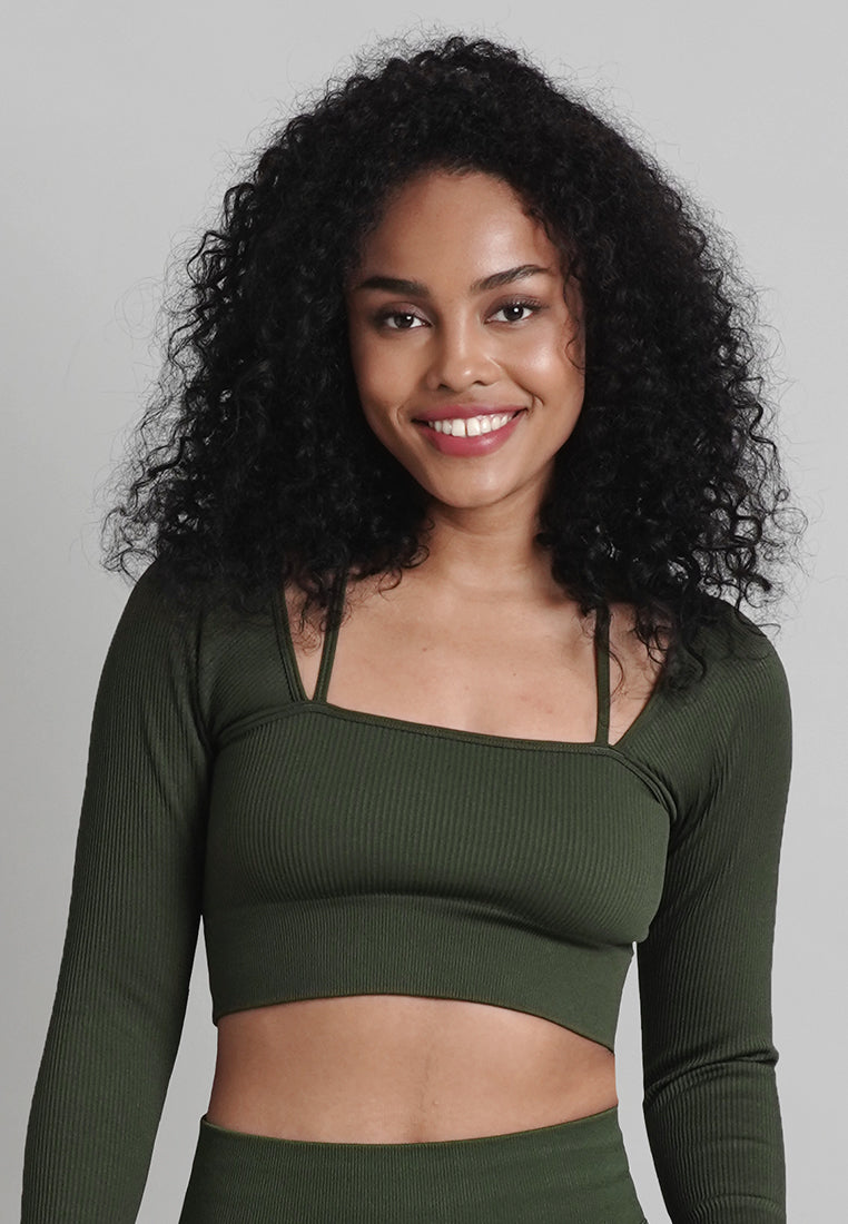 Blair Collection: Premium Non-Padded Long Sleeves Cropped Top