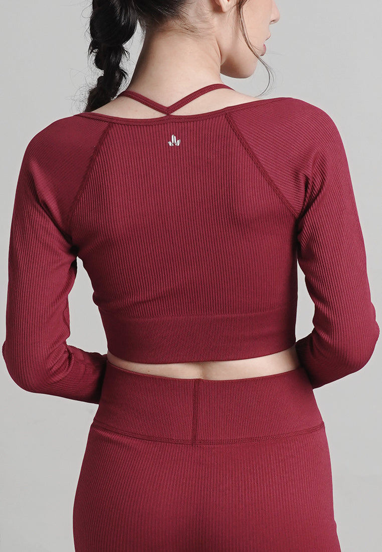 Blair Collection: Premium Non-Padded Long Sleeves Cropped Top