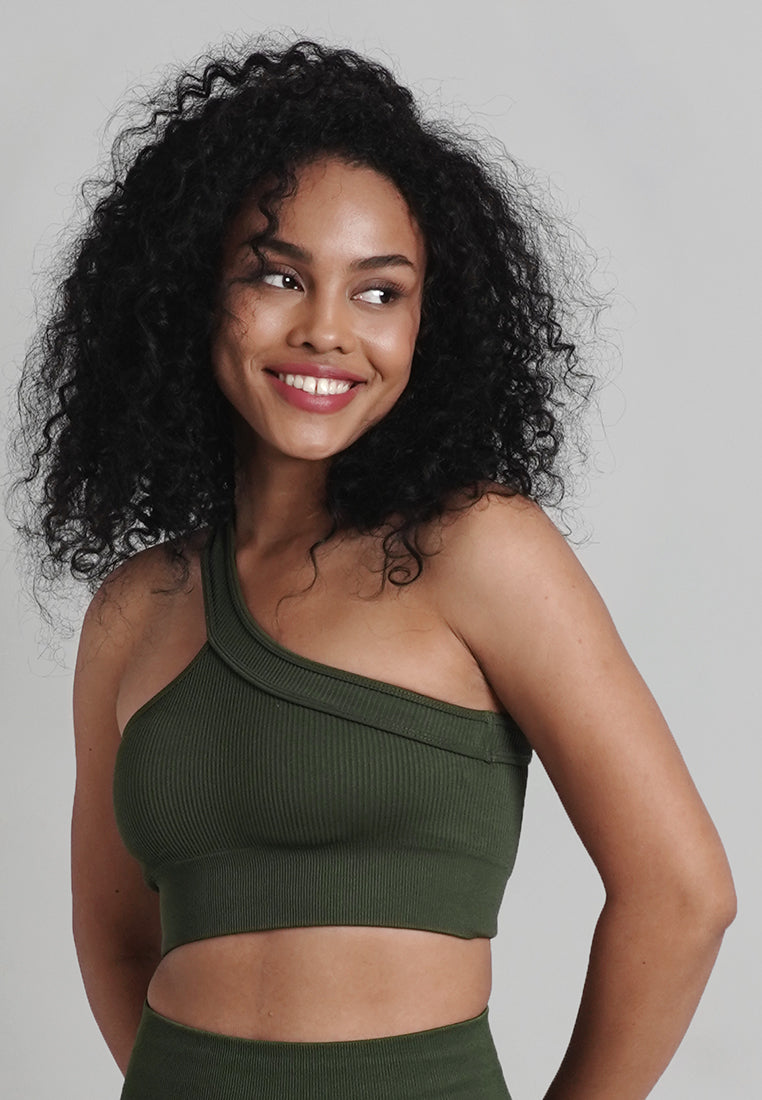 Blair Collection: Premium Non-Padded Seamless One Shoulder Sports Bra