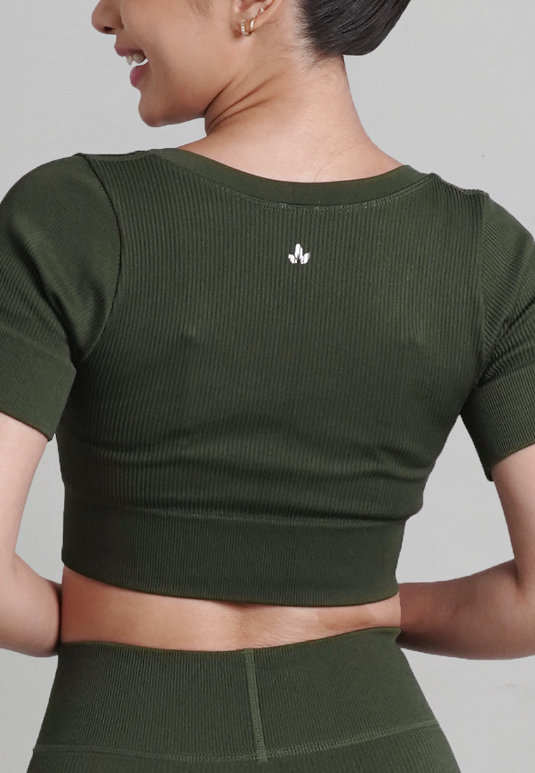 Blair Collection: Premium Seamless Non-Padded Cropped Top Shirt