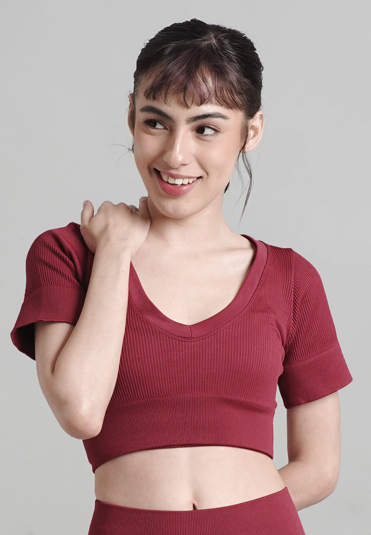 Blair Collection: Premium Seamless Non-Padded Cropped Top Shirt