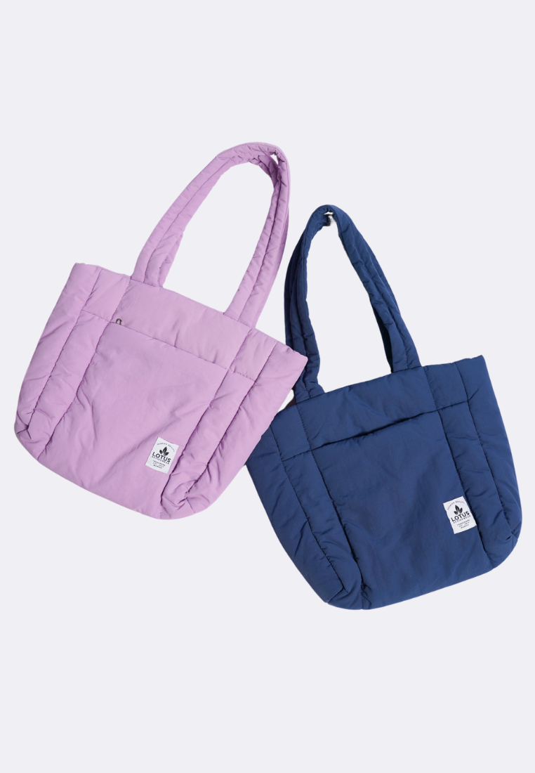 Lightweight Puffer Quilted Laptop and Gym Tote Bag – Lotus Activewear