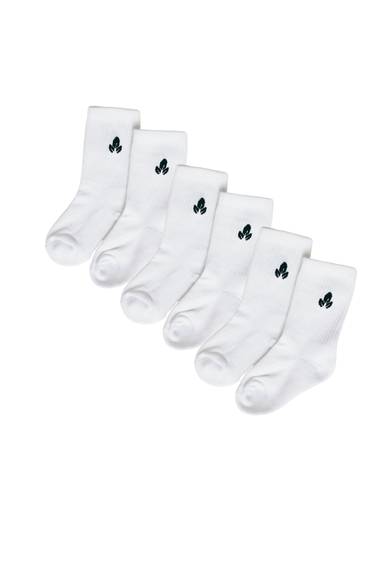 Core Collection: Kids Cotton Terry Sole School Crew Socks Set of 3