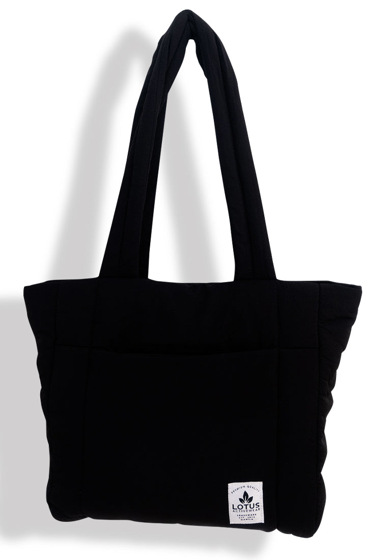 Lightweight Puffer Quilted Laptop and Gym Tote Bag
