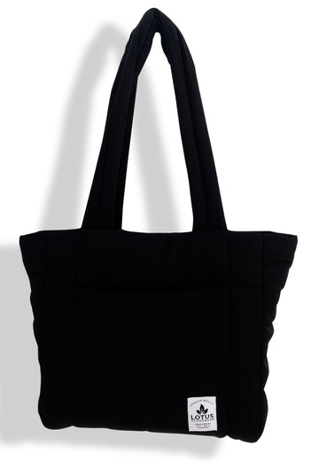 Lightweight Puffer Quilted Laptop and Gym Tote Bag