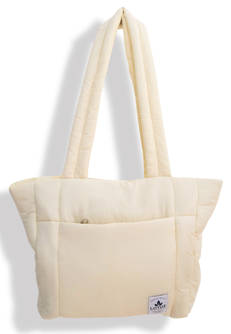 Lightweight Puffer Quilted Laptop and Gym Tote Bag