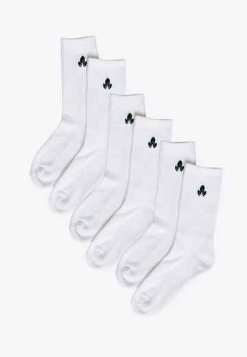 Core Collection: Mens Cotton Terry Sole Sports Crew Socks Set of 3