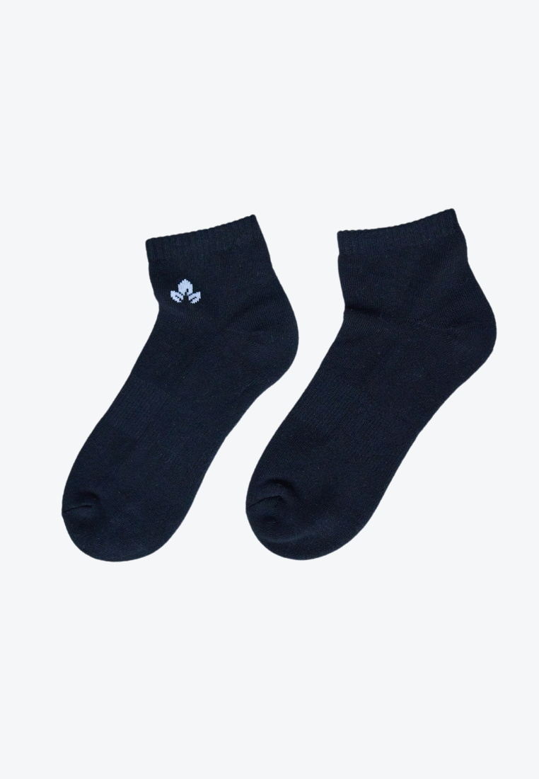 Core Collection: Mens Cotton Terry Sole Comfort White and Black Ankle Socks