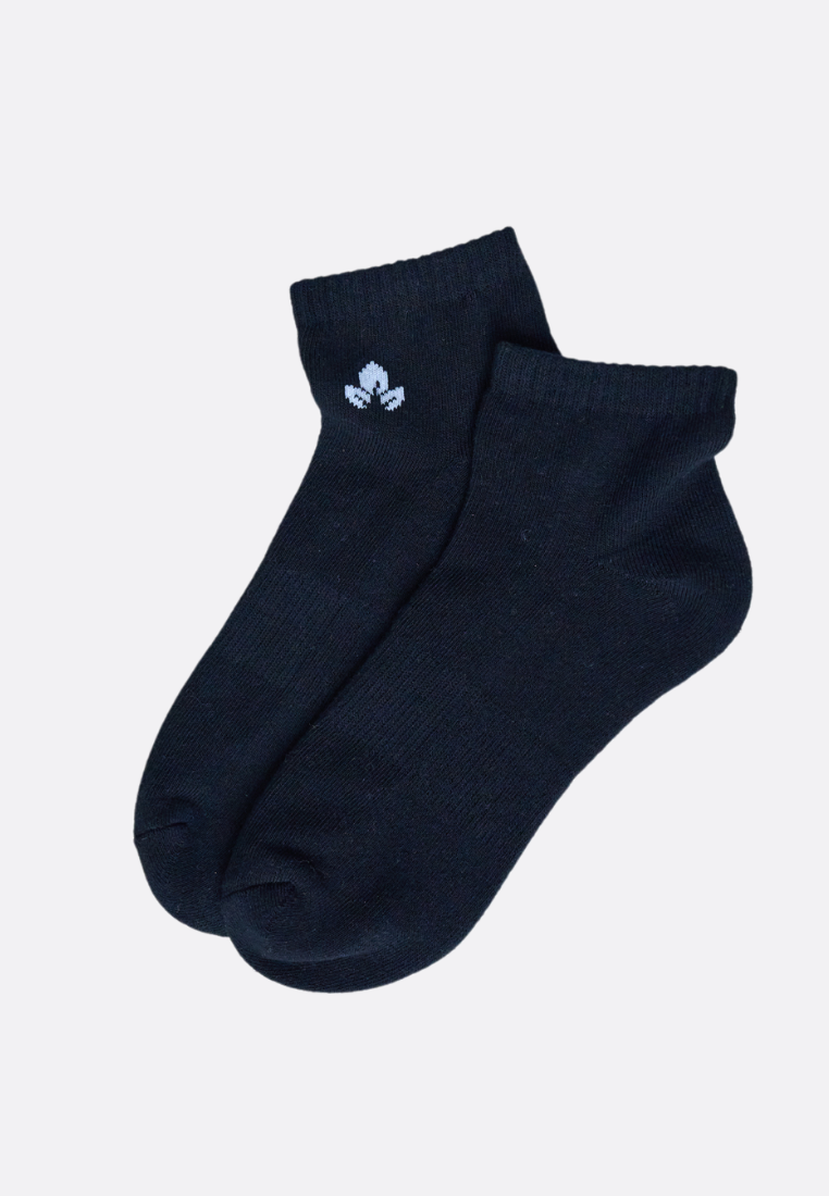 Core Collection: Mens Cotton Terry Sole Comfort White and Black Ankle Socks