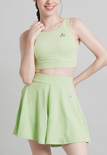 Wren Set: Crop Top Sports Bra & Culottes Shorts