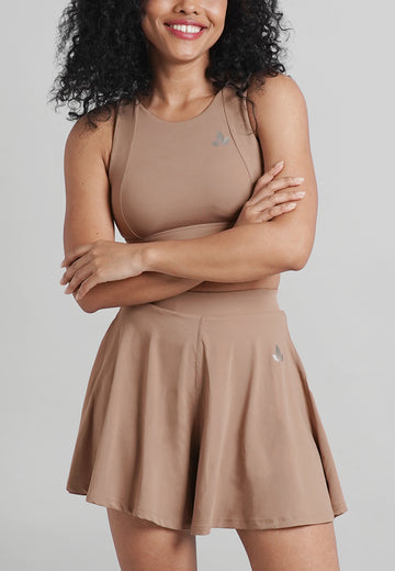 Wren Set: Crop Top Sports Bra & Culottes Shorts