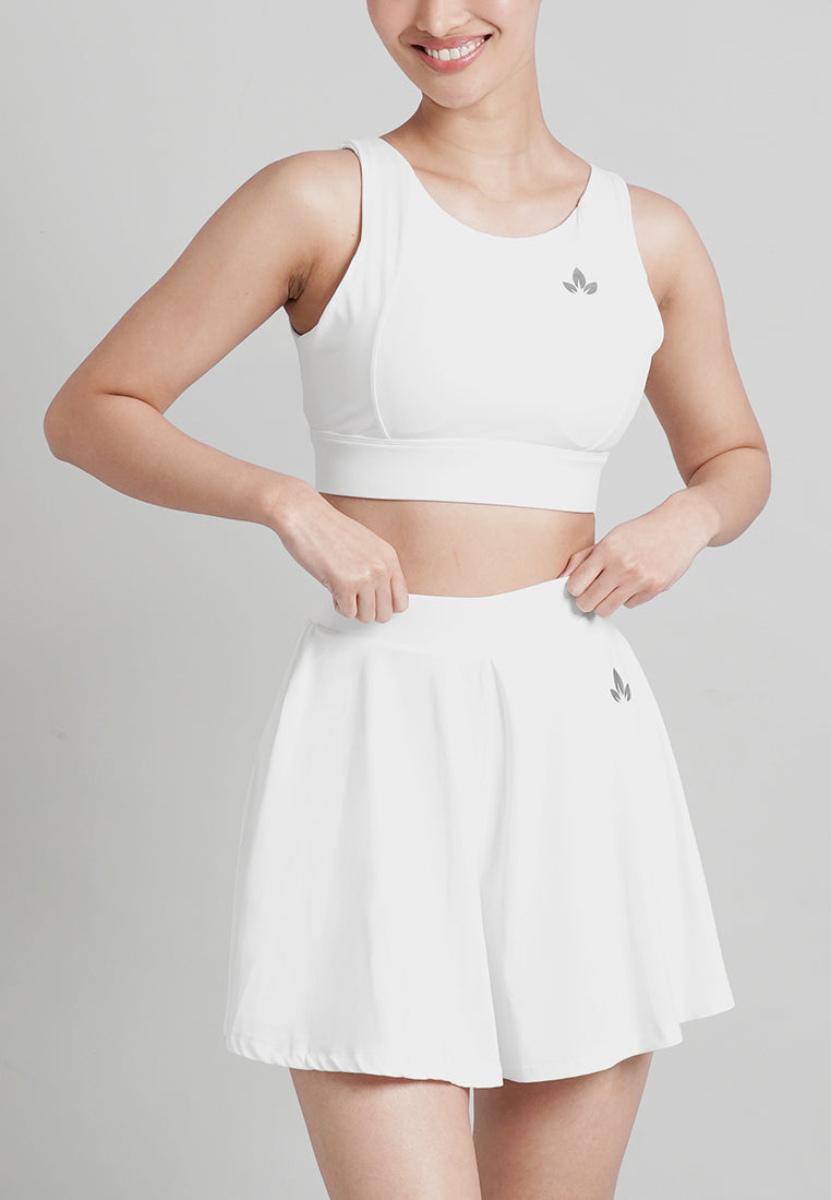 Wren Set: Crop Top Sports Bra & Culottes Shorts