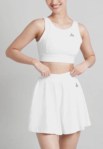 Wren Set: Crop Top Sports Bra & Culottes Shorts