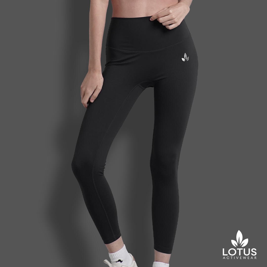 Hi-Fold Lotus Ankle Biter Leggings | Grey | Lorna Jane USA