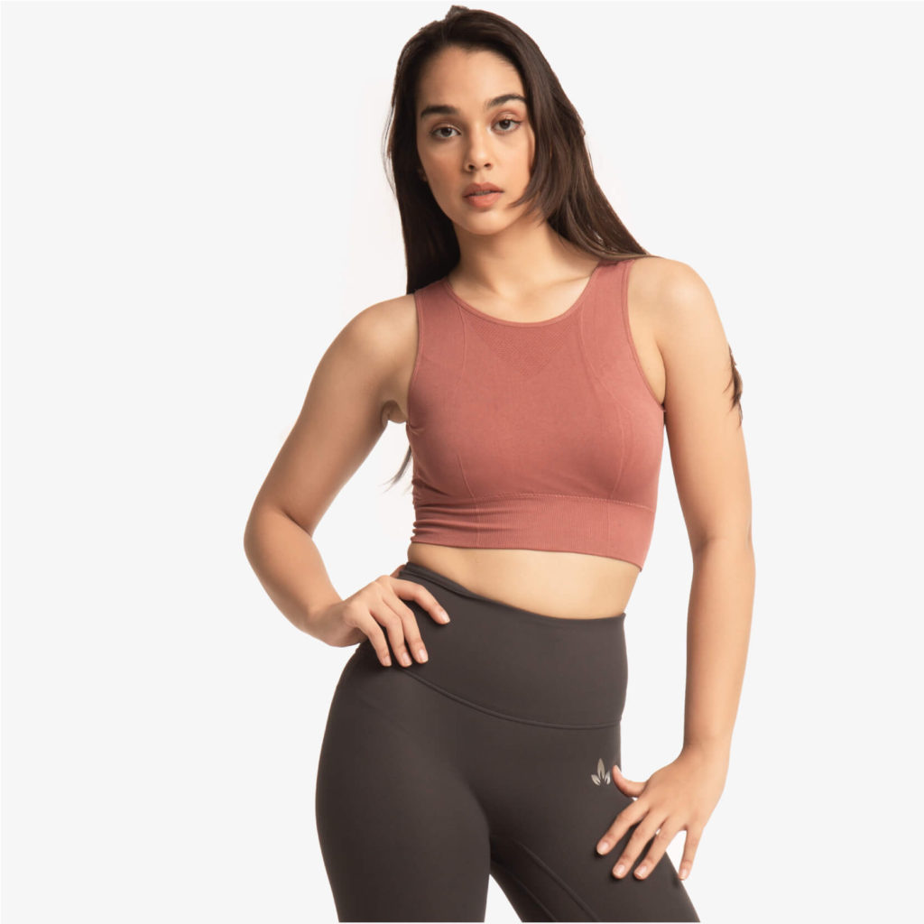 CHLOE MESH CROP TOP BRA - Lotus Active Wear